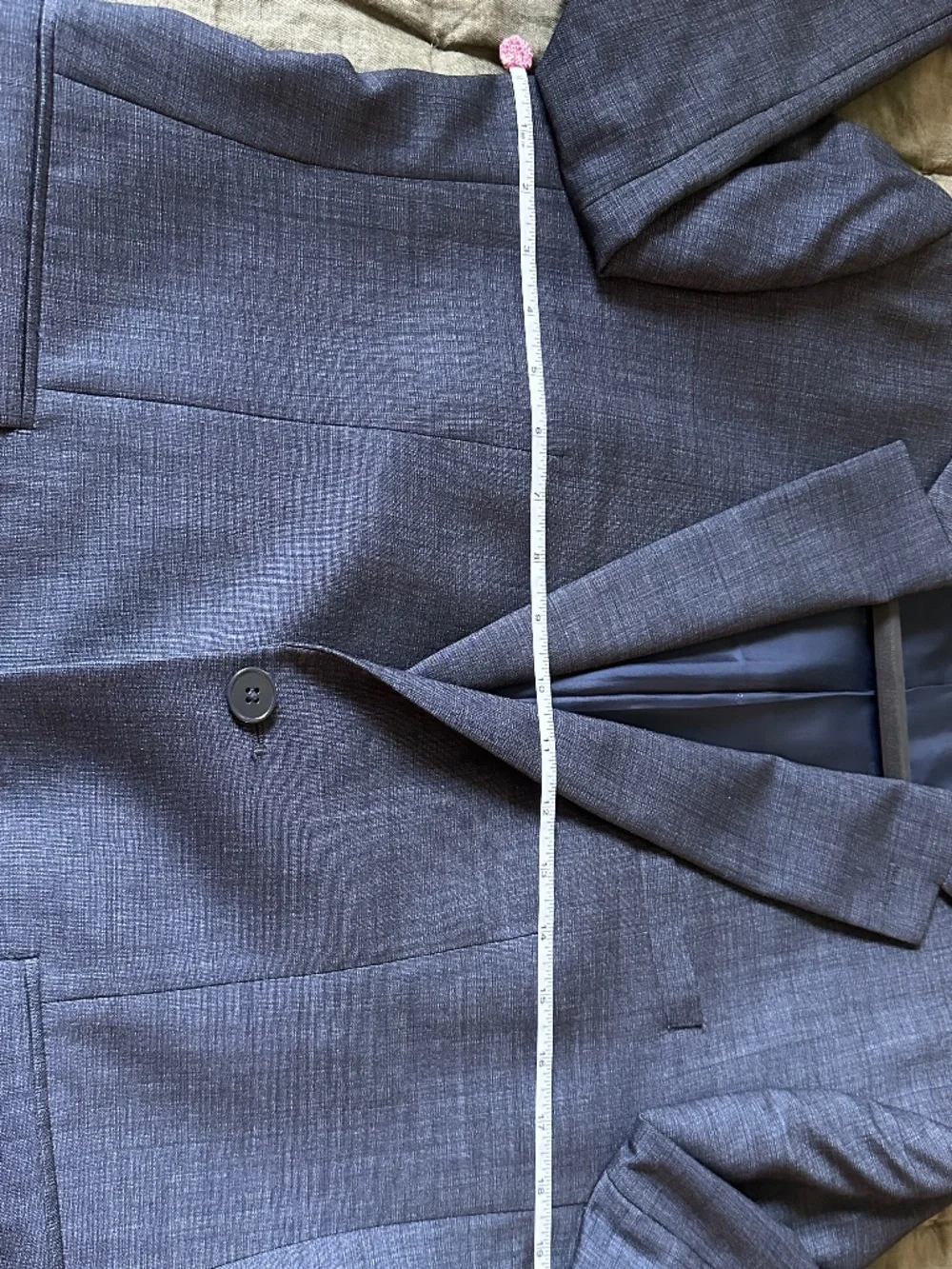 Calvin Klein 100% Wool Stretch Slim Suit – Blue Gray (Men’s Wearhouse)